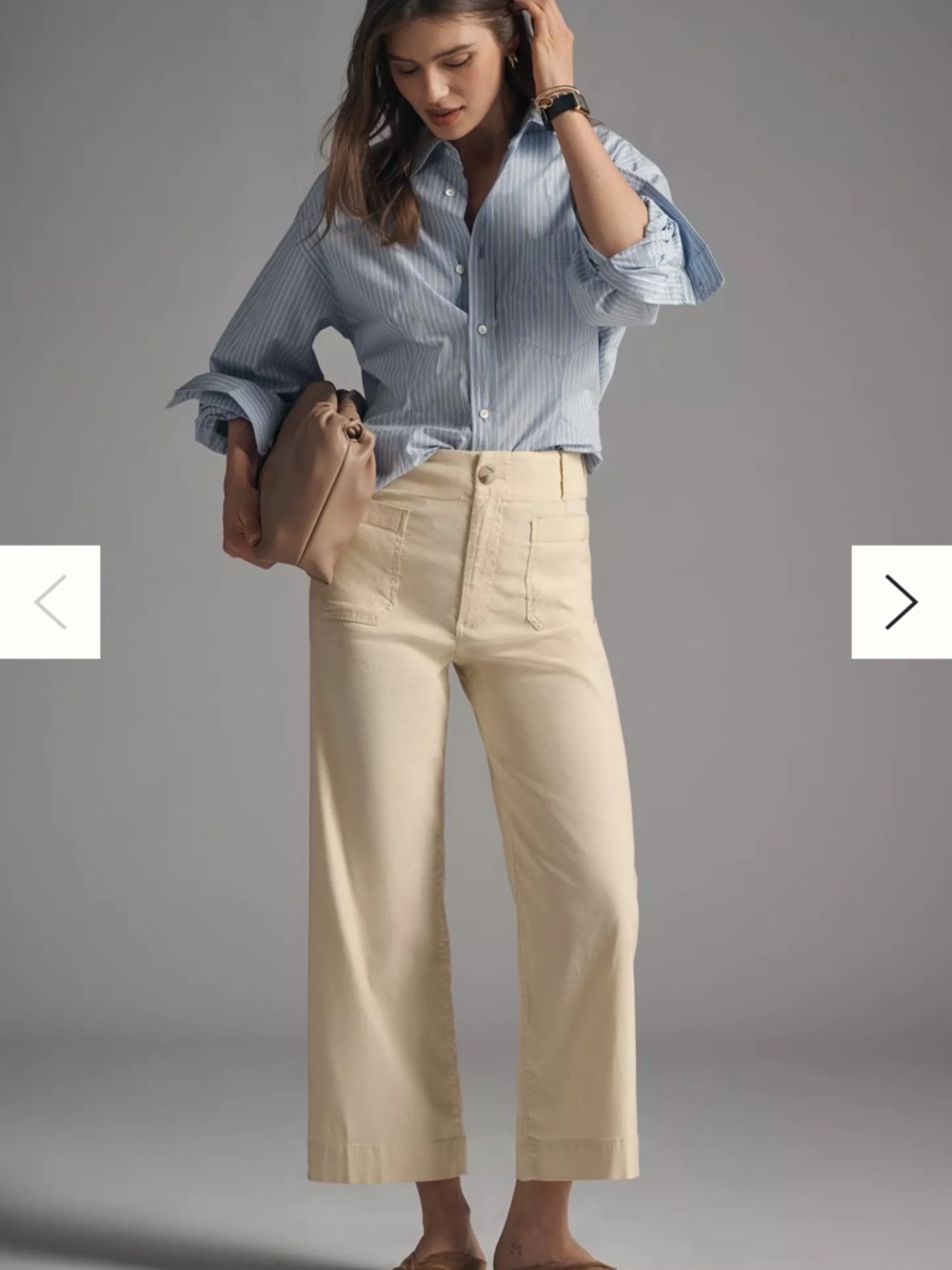 The Colette Crop Wide-Leg Pants by Maeve